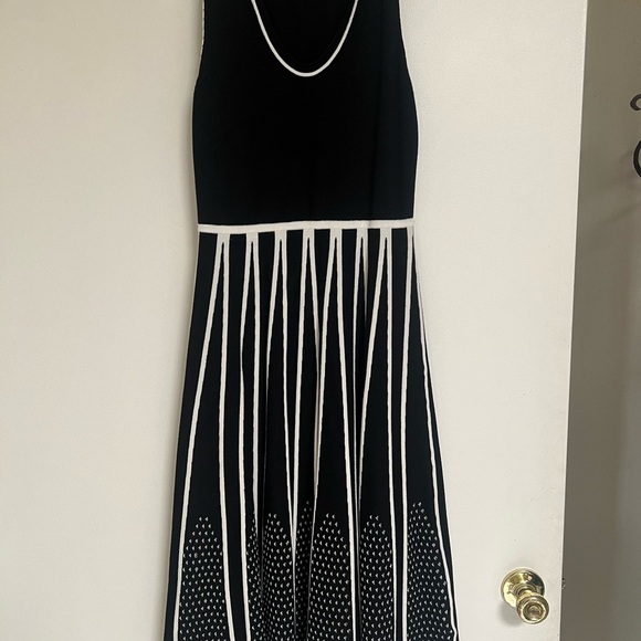 Leo & Sage Dresses & Skirts - Leo & Sage Black and White Sleeveless Knit A-Line Dress M